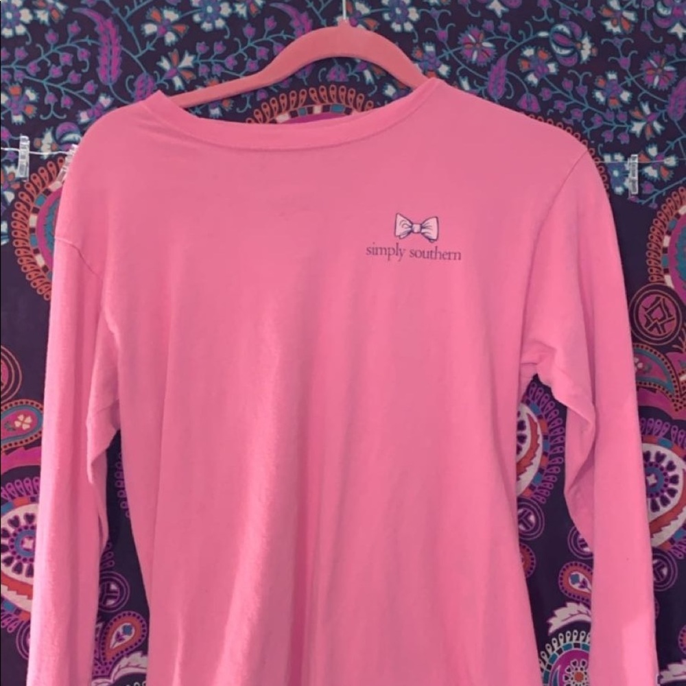 pink simply southern long sleeve tee shirt